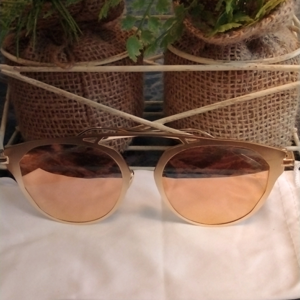 Pink and gold sunglasses